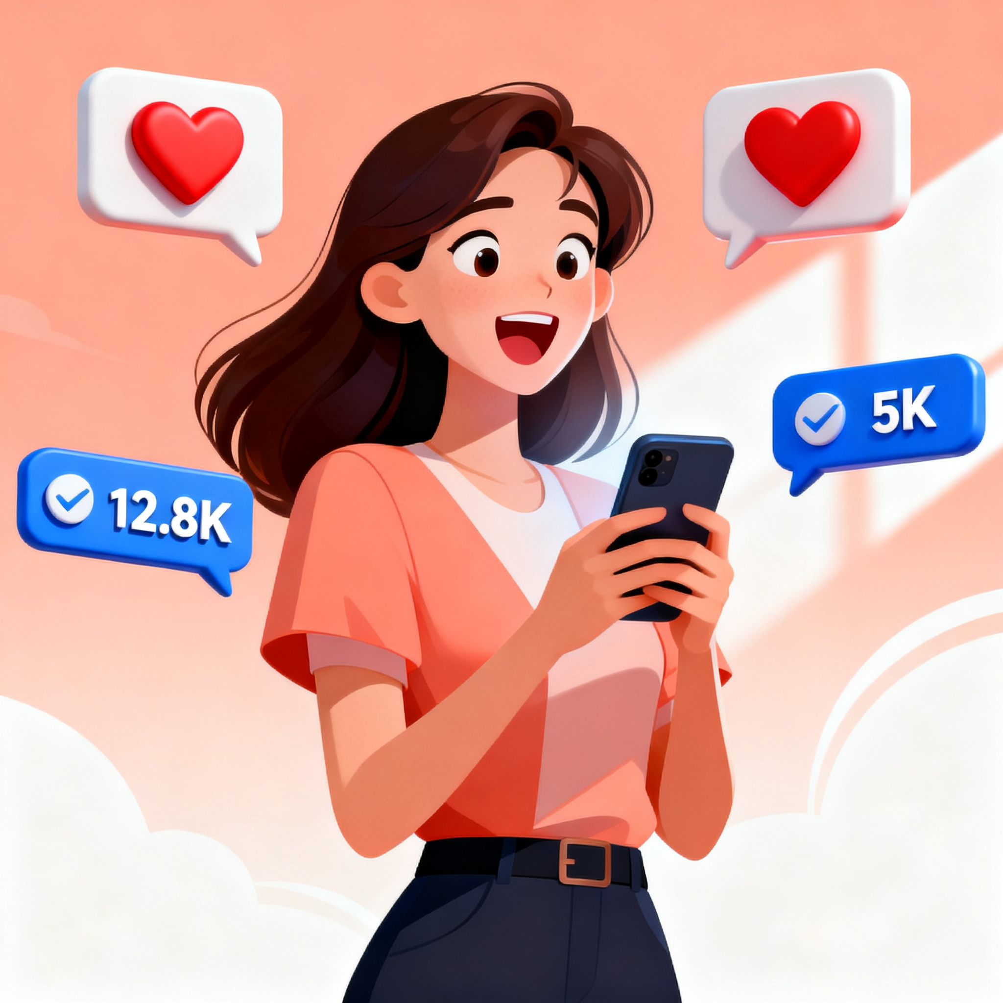 Creator discovering her growing social audience